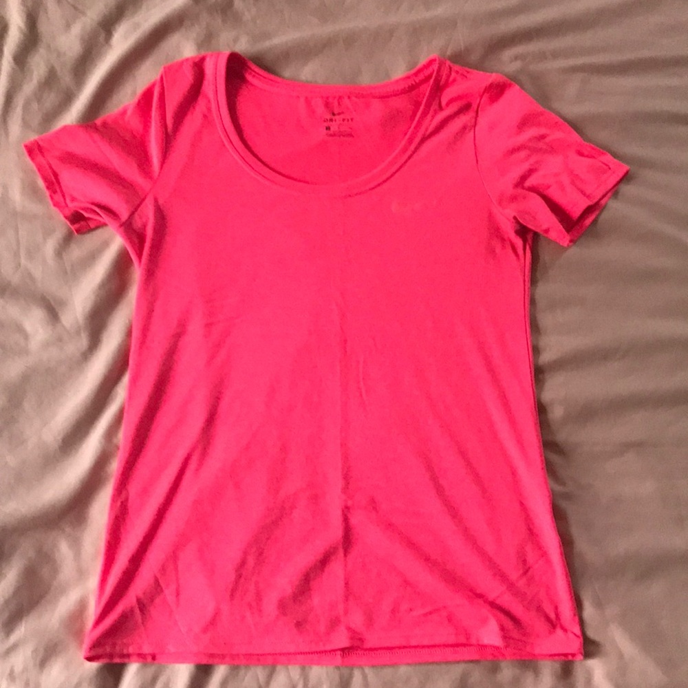 Hot pink Nike dri fit shirt